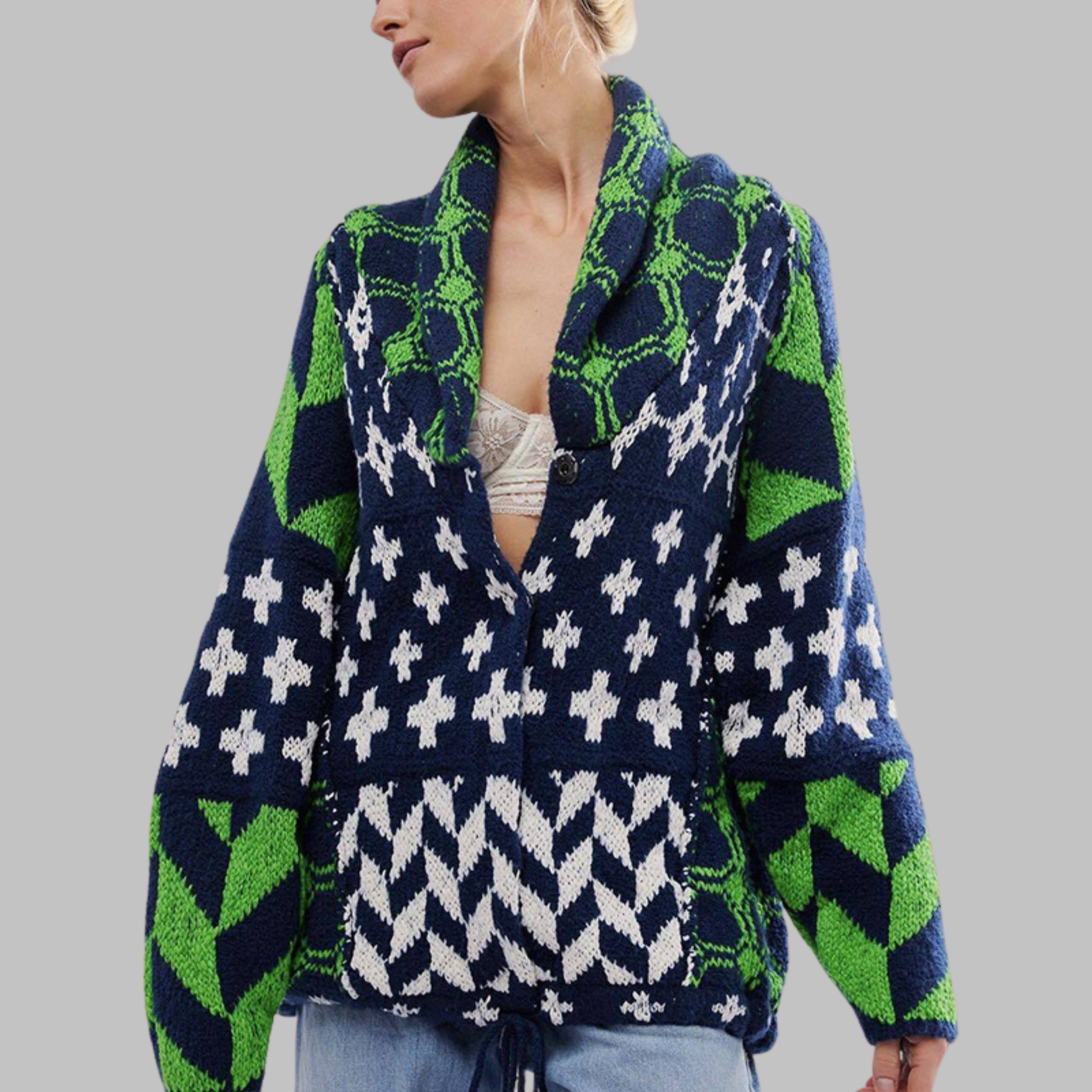 Céleste | Vintage Button-Down Oversized Cardigan