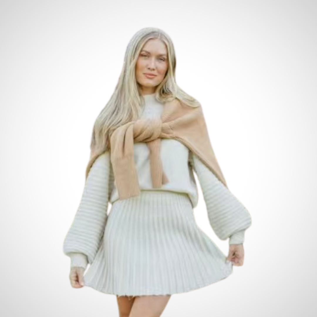 Louisa | Ribbed Knit Two-Piece Fall Set