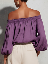 Natalia | Off-Shoulder Lantern Sleeve Top