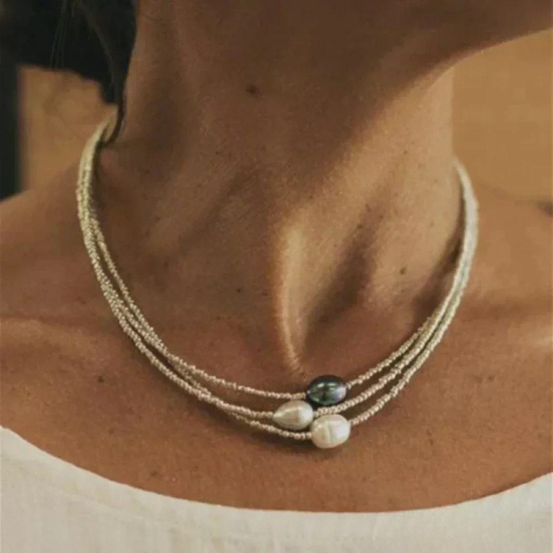 Betty | Antique Pearl Statement Necklace