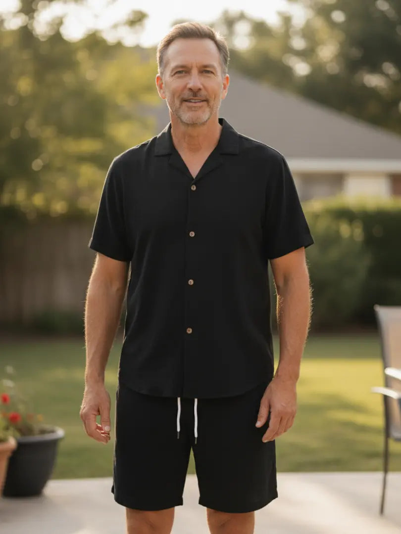 Beau | Velvet Corduroy Shirt & Shorts Set