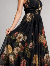 Sabrina | Floral Halter Midi Dress