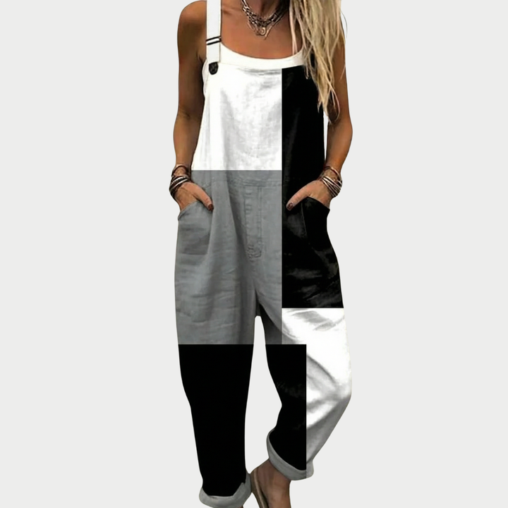 Sondra | Printed Wide-Leg Overalls