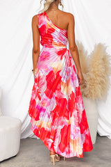 Demeter | One-Shoulder Pleated Maxi Dress