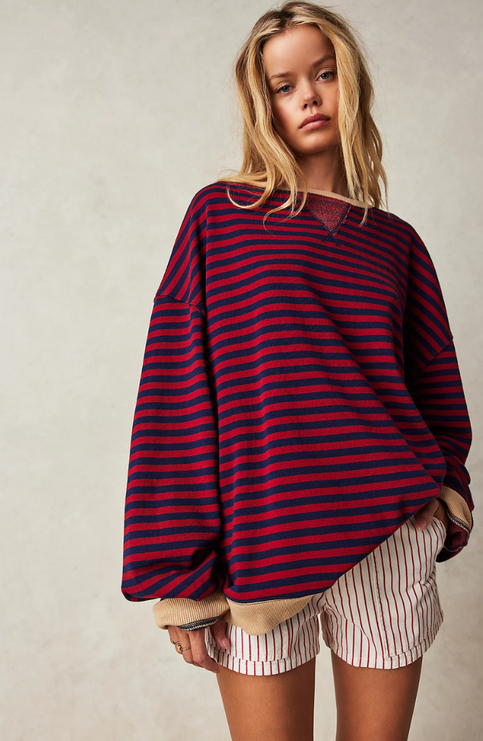 Callie | Striped Oversized Cozy Sweater