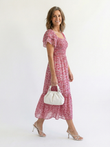Zephyra | Off-Shoulder Floral Smocked Midi Dress