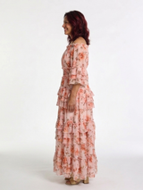 Willow | Off-Shoulder Floral Ruffle Tiered Maxi Dress
