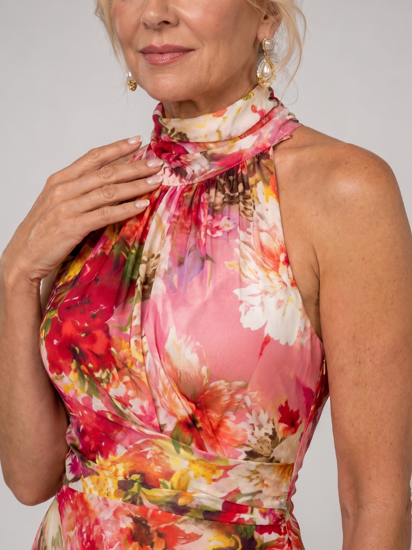 Hassie | Halter Neck Floral Maxi Dress