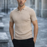 Ward | Ribbed Knit V-Neck Polo