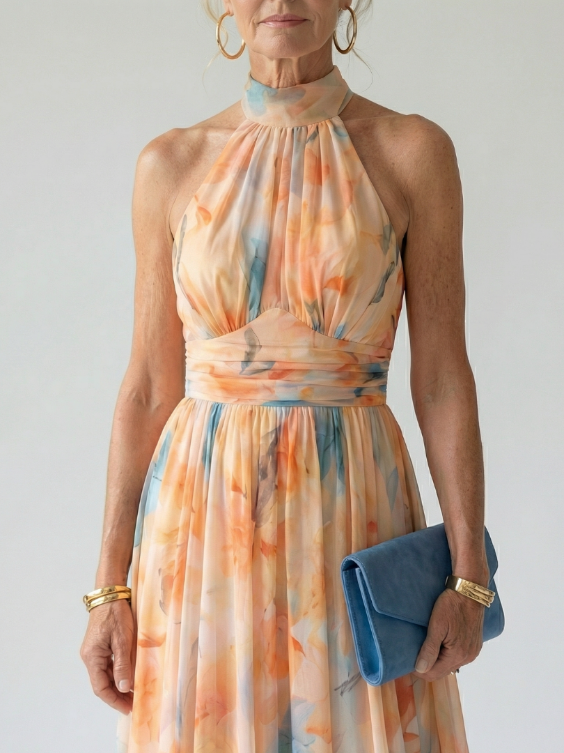 Birtie | Soft Halter Midi Dress