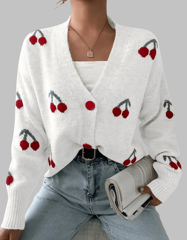 Céleste | Button-Front Long Sleeve Cardigan