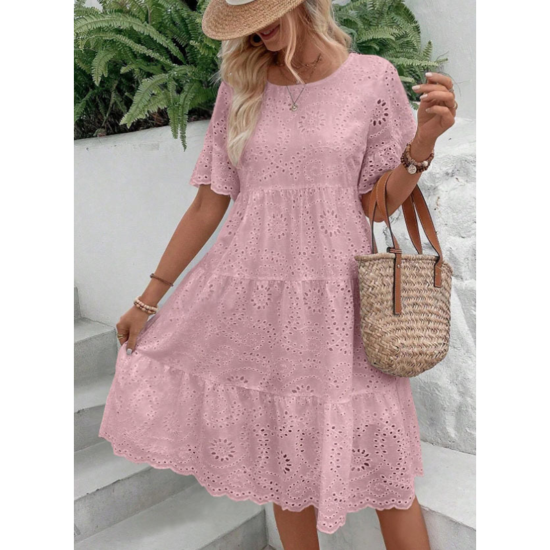 Solène | Boho Round Neck Summer Dress