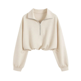 Camille | Cropped Half-Zip Pullover