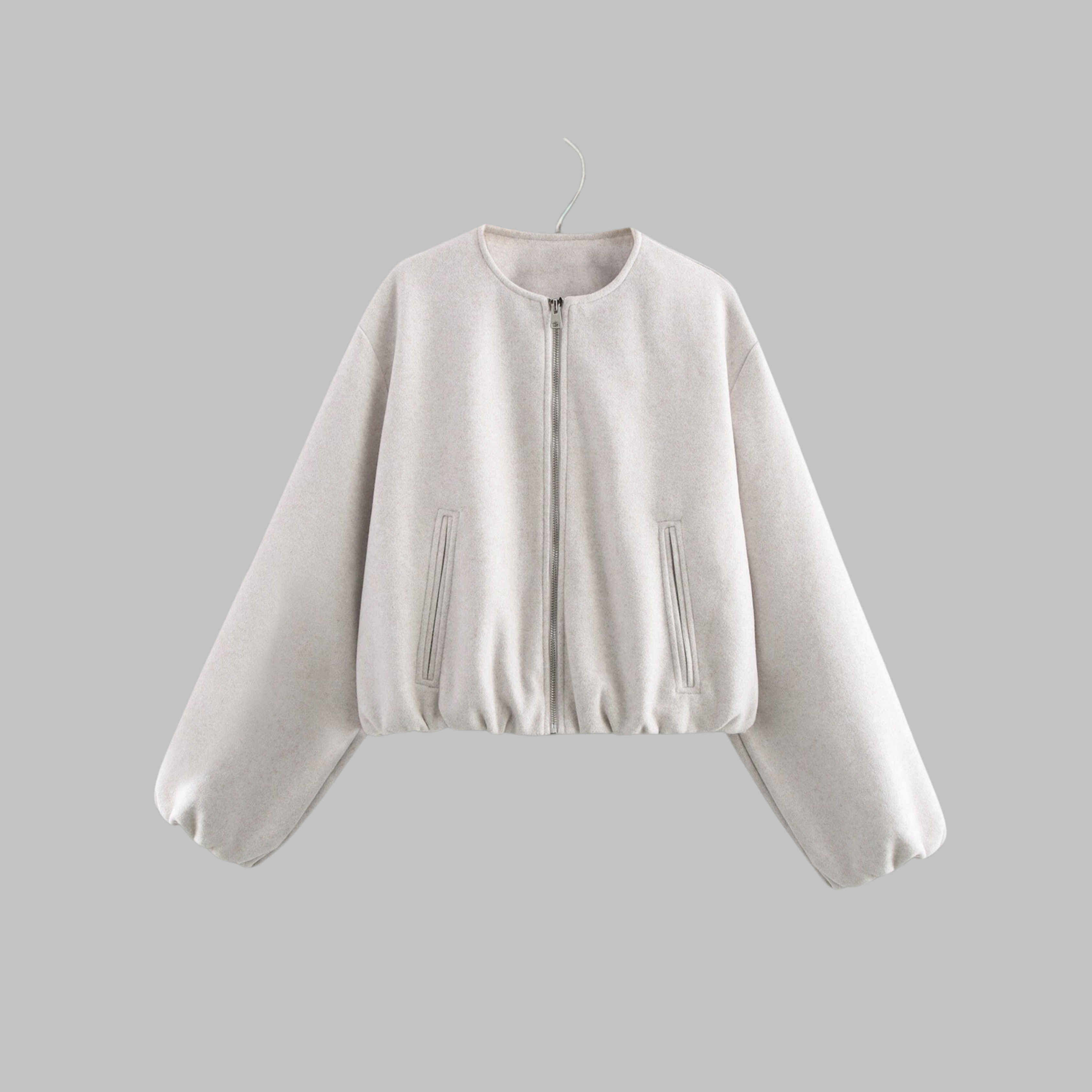 Vivienne | Zip Crop Long Sleeve Jacket
