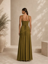 Opal | Asymmetric Square Neck Maxi Dress