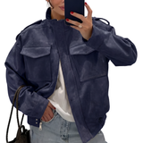 Vivienne | Structured Stand Collar Casual Jacket
