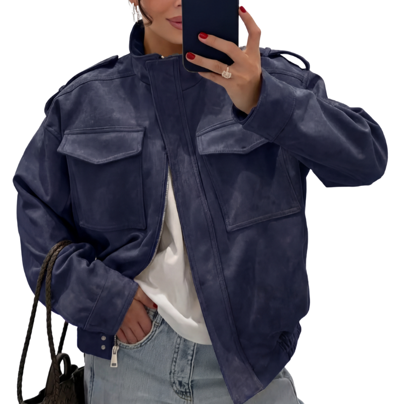 Vivienne | Structured Stand Collar Casual Jacket