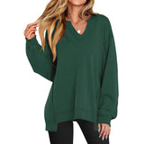 Camille | Oversized V-Neck Lightweight Sweatshirt