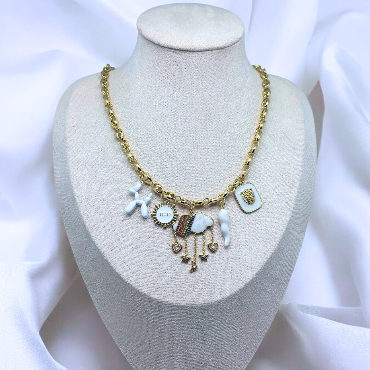 Kaitlynn | Rainbow Dust Charm Necklace
