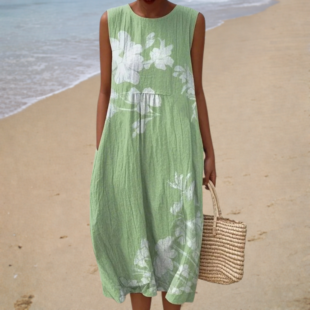 Mariam | Natural Midi Beach Dress