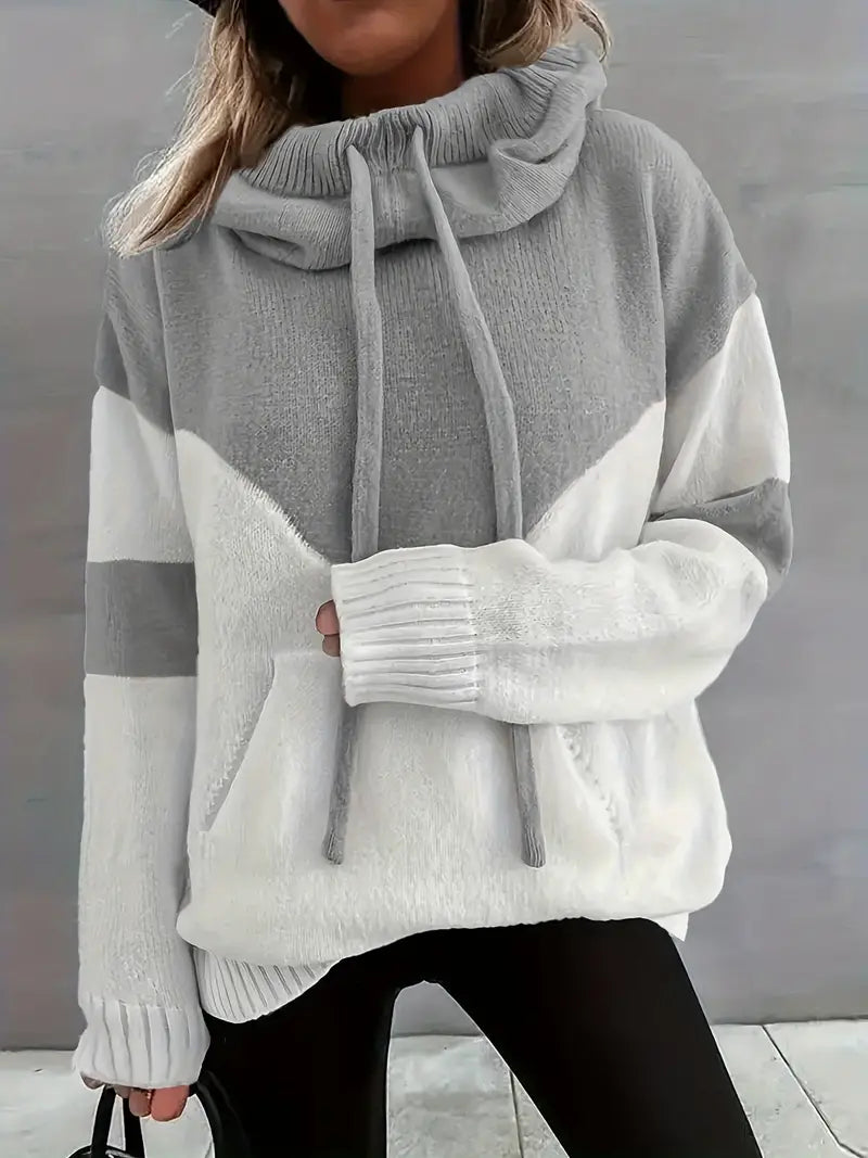 Céleste | Dual-Tone Cosy Relaxed Hoodie