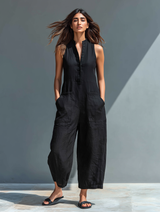 Linnet | Elegant Black Wide-Leg Jumpsuit