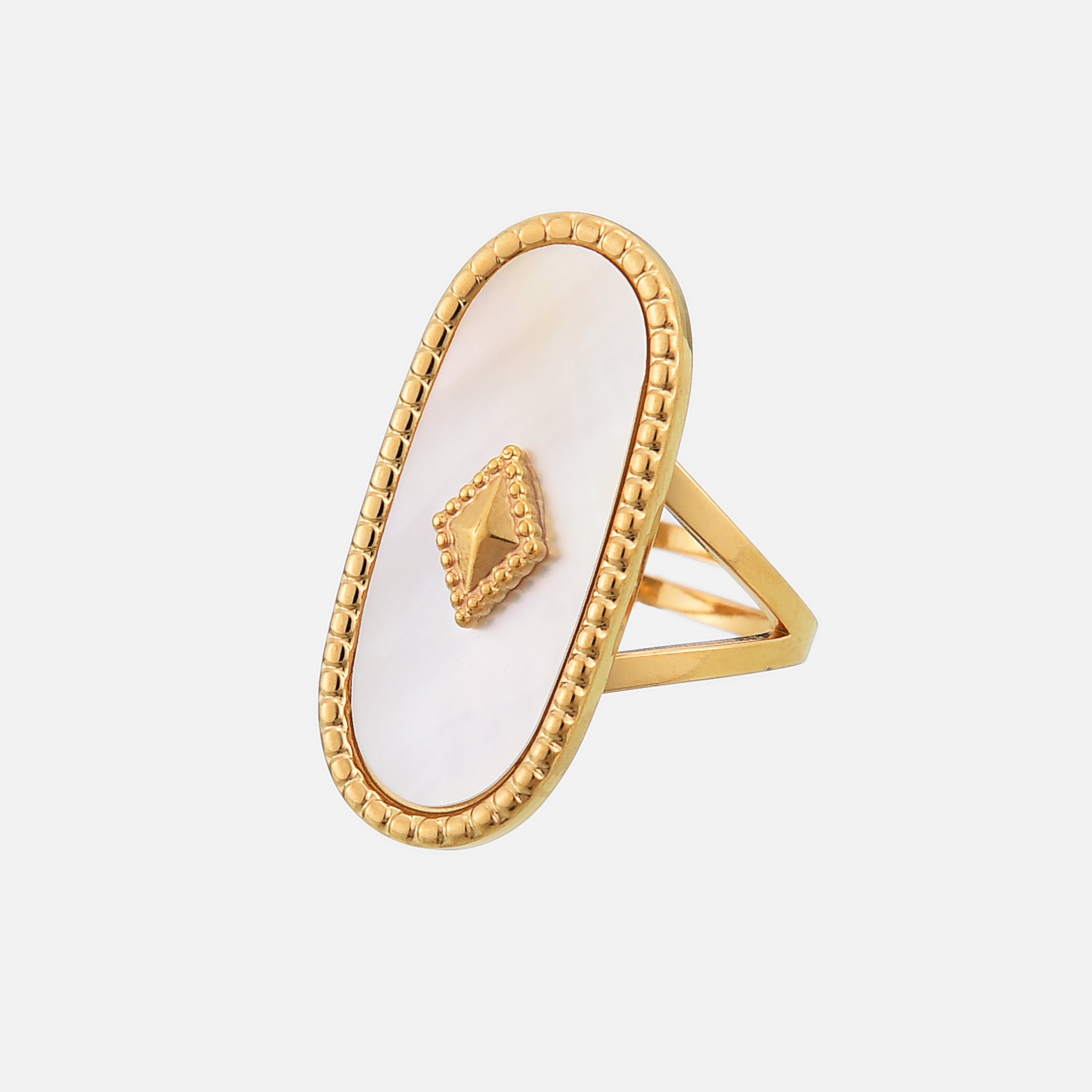 Iolanda | Adjustable Oval Stone Ring
