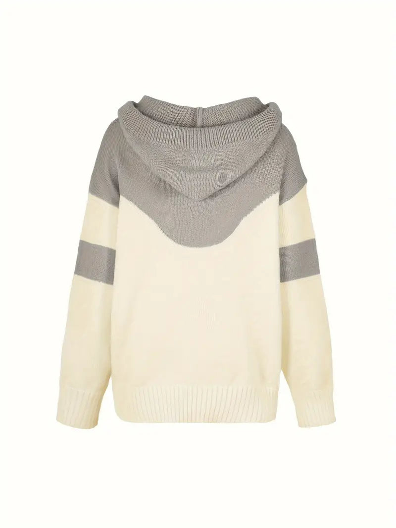 Céleste | Dual-Tone Cosy Relaxed Hoodie