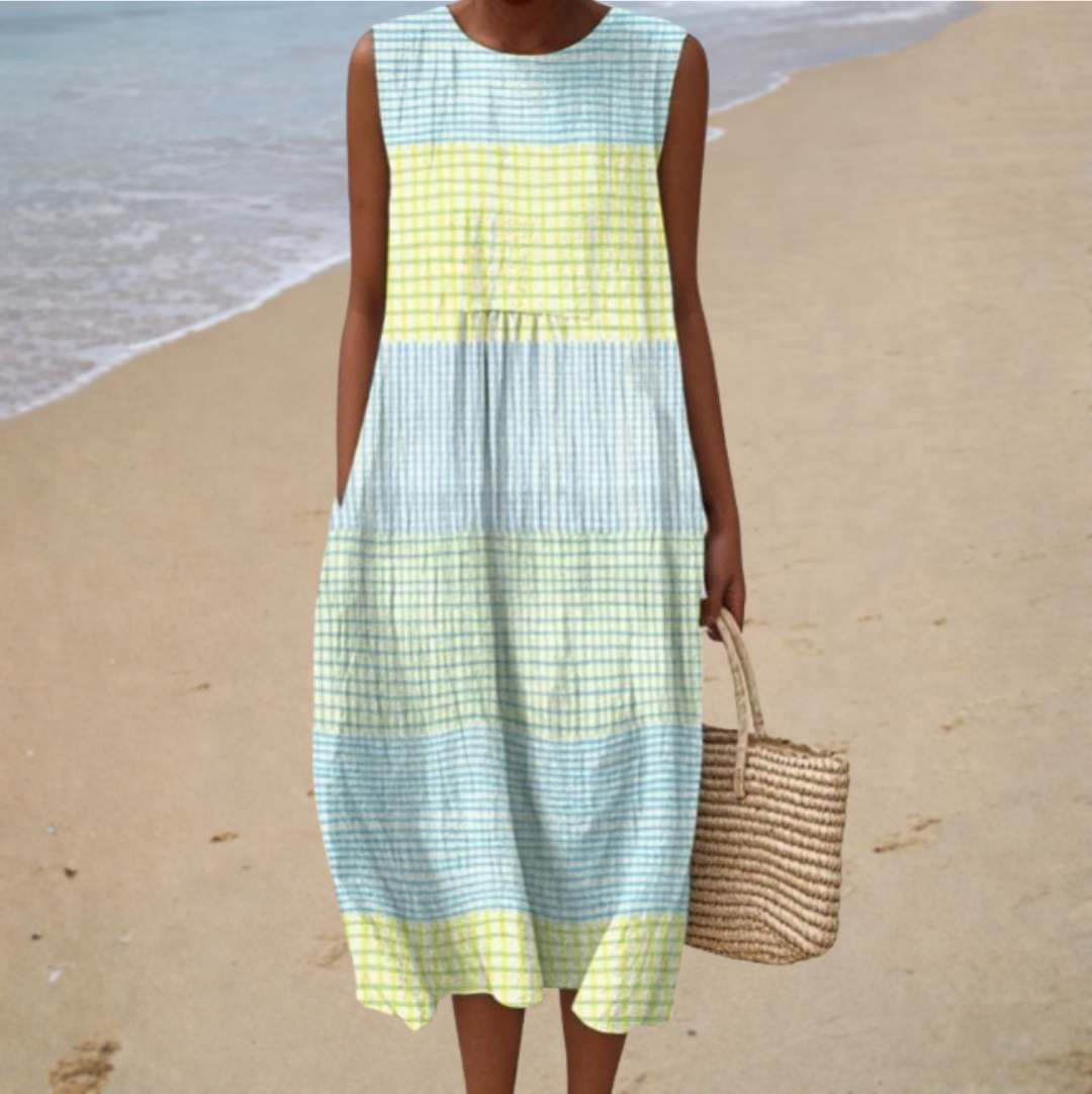 Skylar | Elegant Natural Maxi Dress