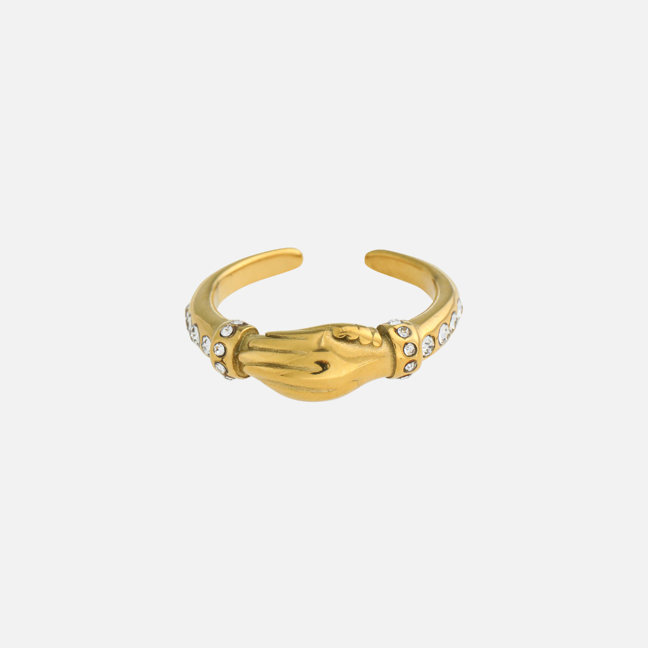Jemima | Adjustable Crystal Hand Ring