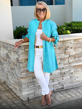 Célina | Classy Long Shirt Jacket
