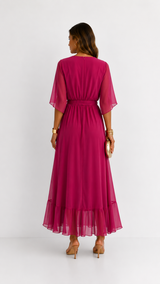 Yolande | Chiffon Wrap Maxi Dress
