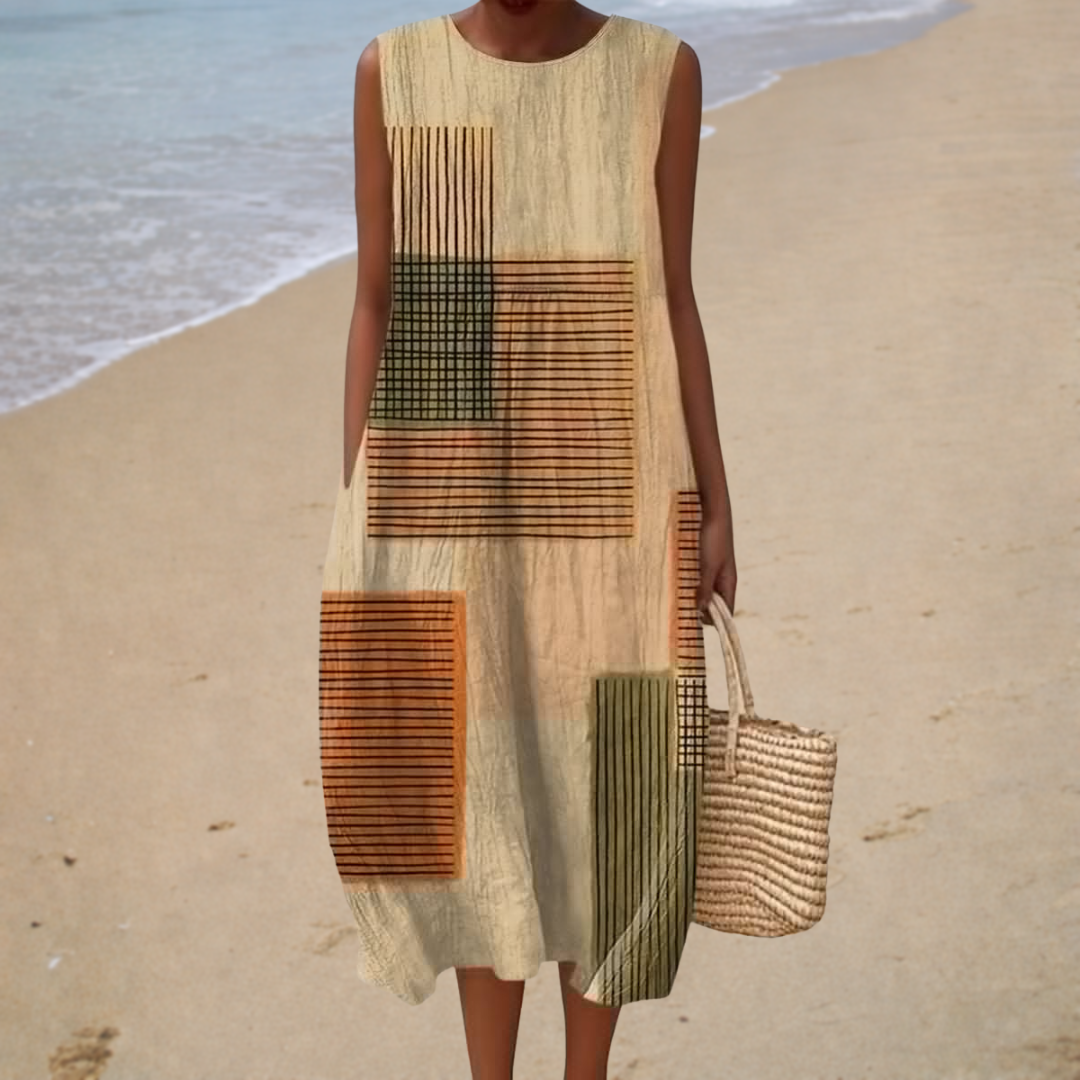 Juno | Long Graphic Print Dress