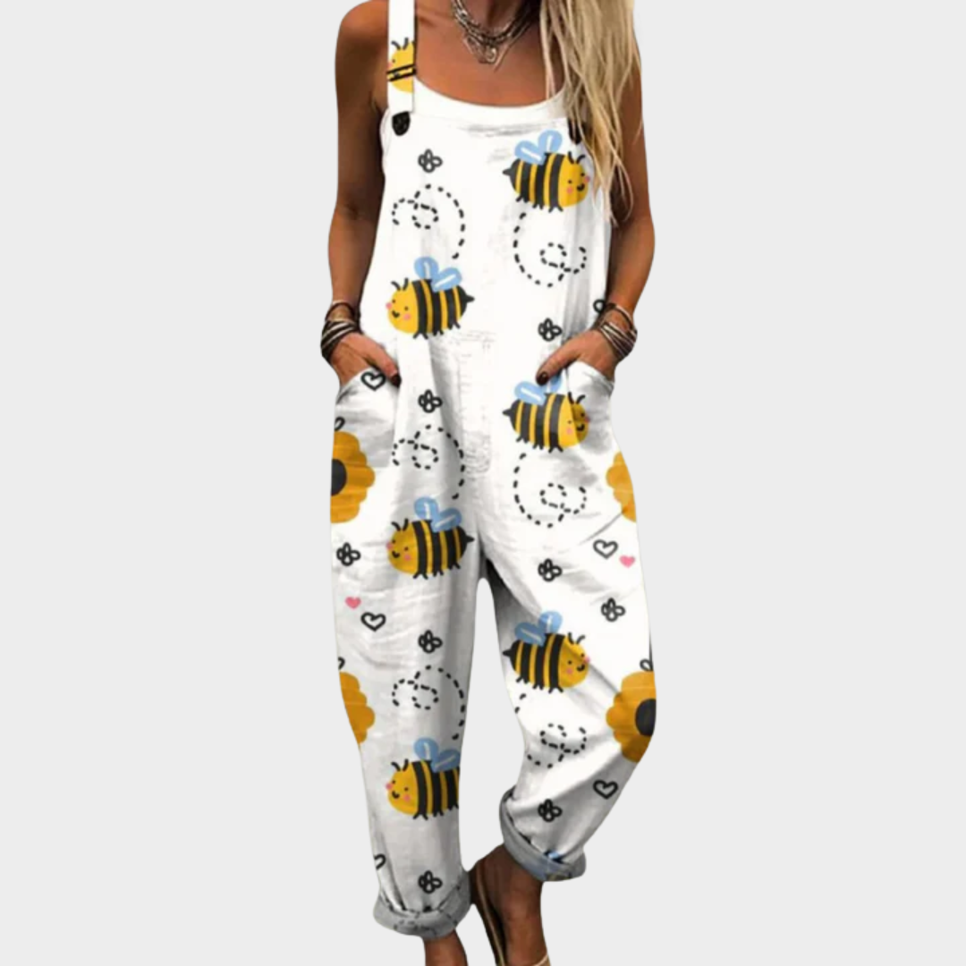 Hortense | Printed Wide-Leg Overalls