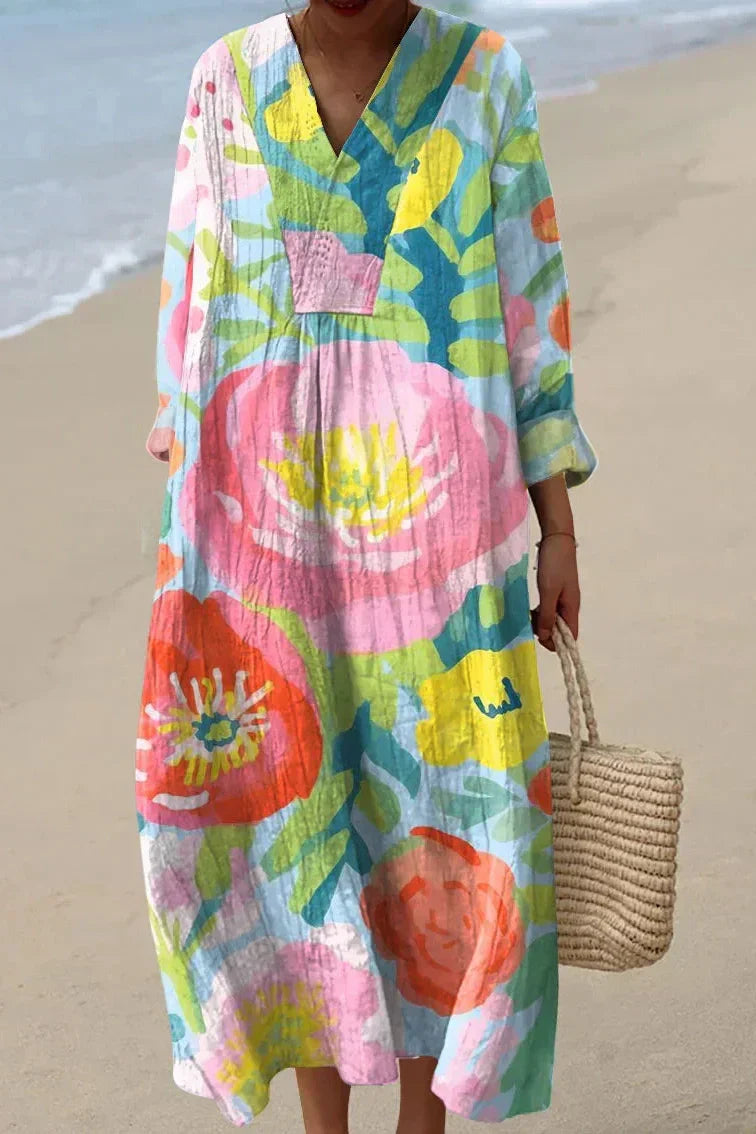 Cora | Floral Midi Dress