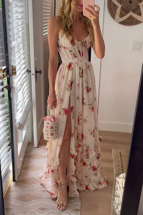Deja | Floral Maxi Dress Flowing Silhouette