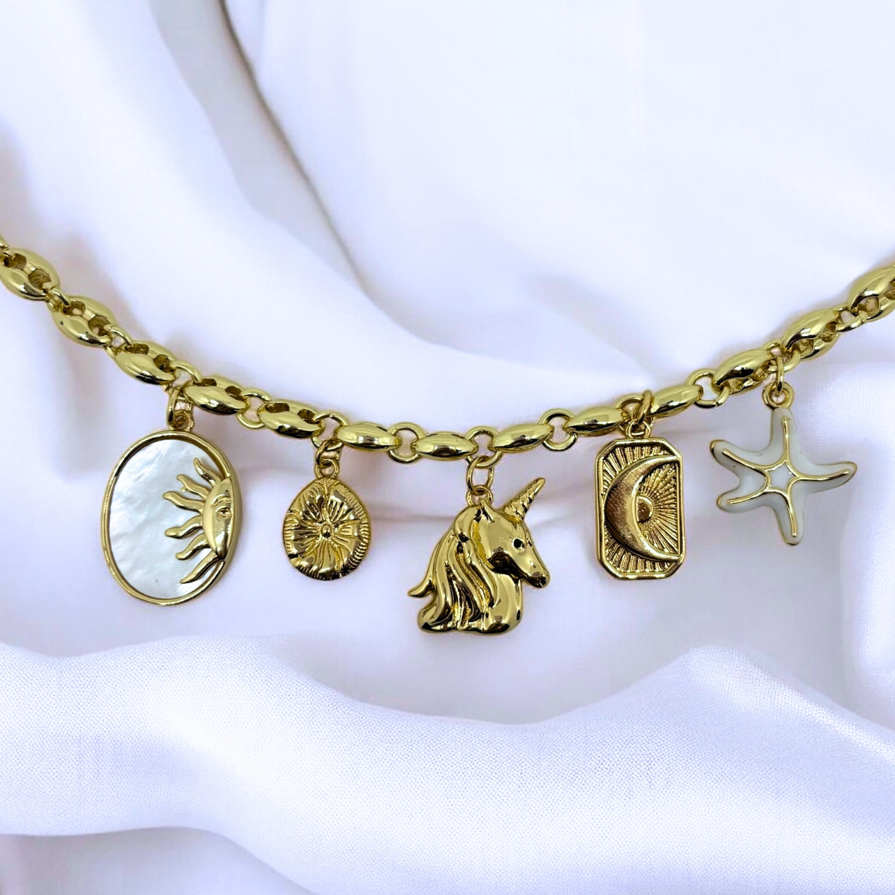Johnsie | Celestial Charm Pendant Necklace