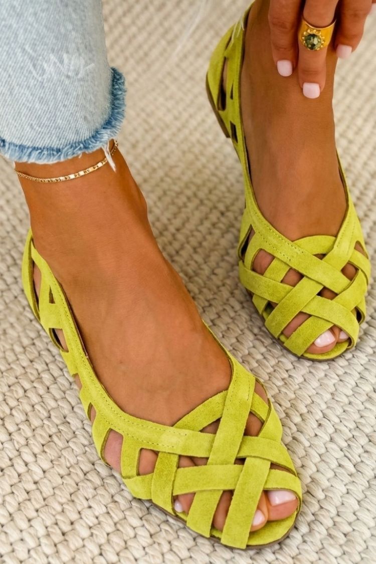Daniela | Woven Strap Summer Sandals