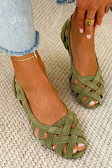 Daniela | Woven Strap Summer Sandals
