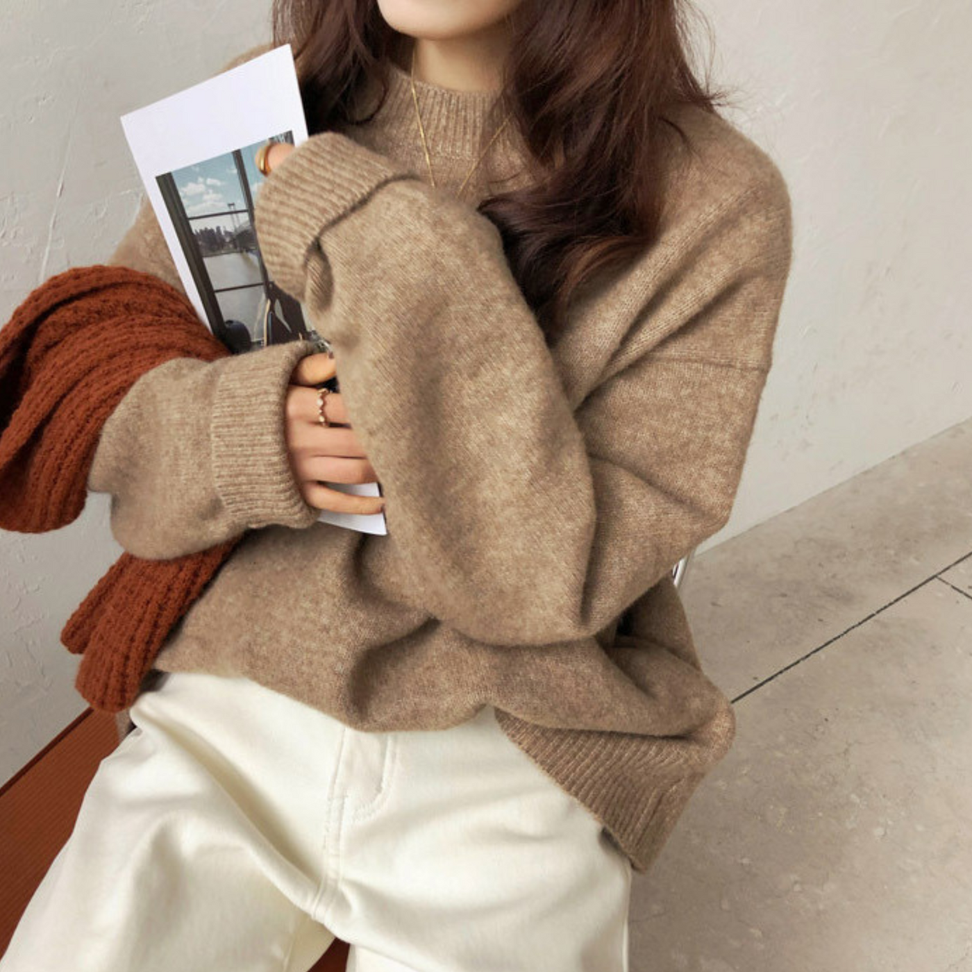 Camille | Relaxed Round Neck Knit Sweater