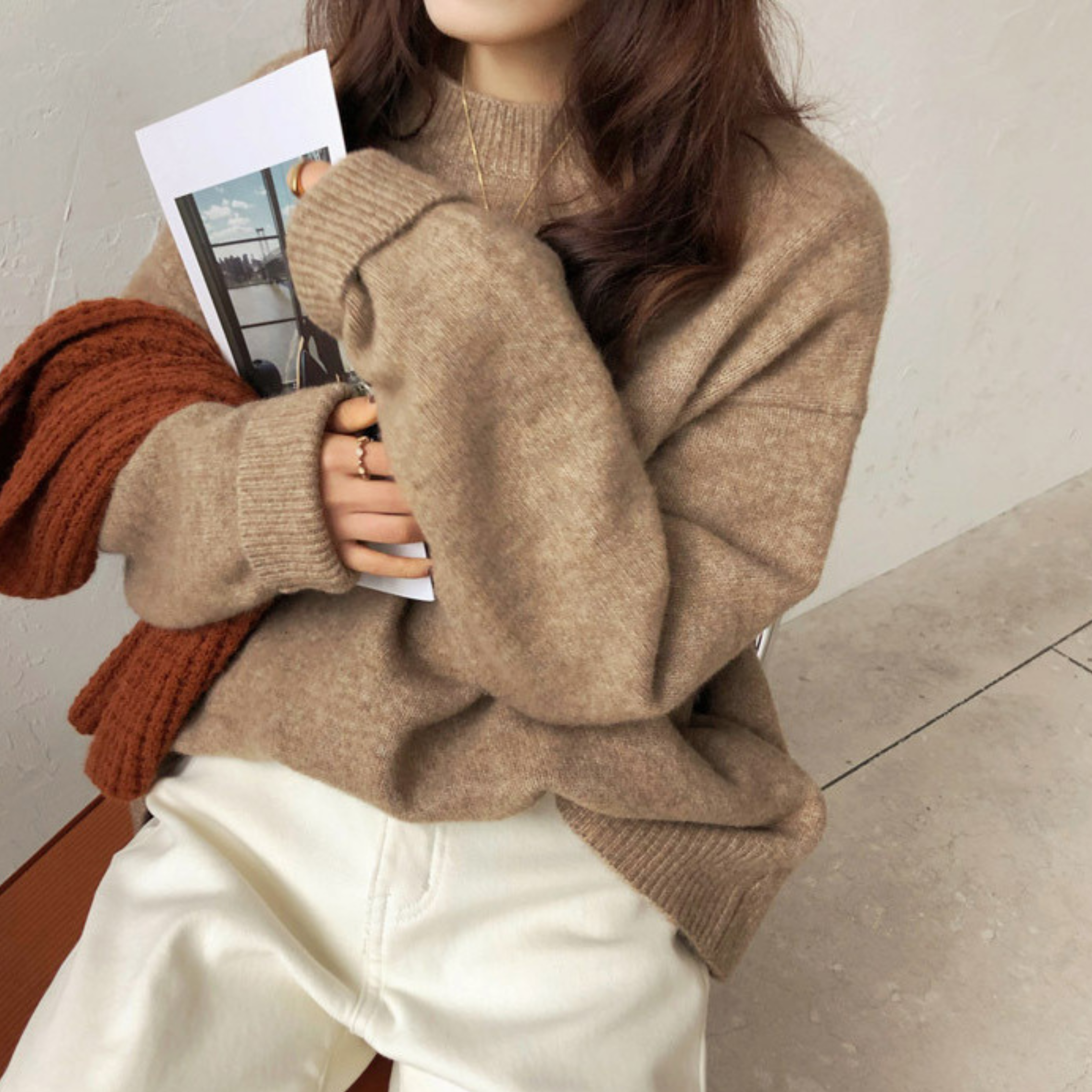 Camille | Relaxed Round Neck Knit Sweater