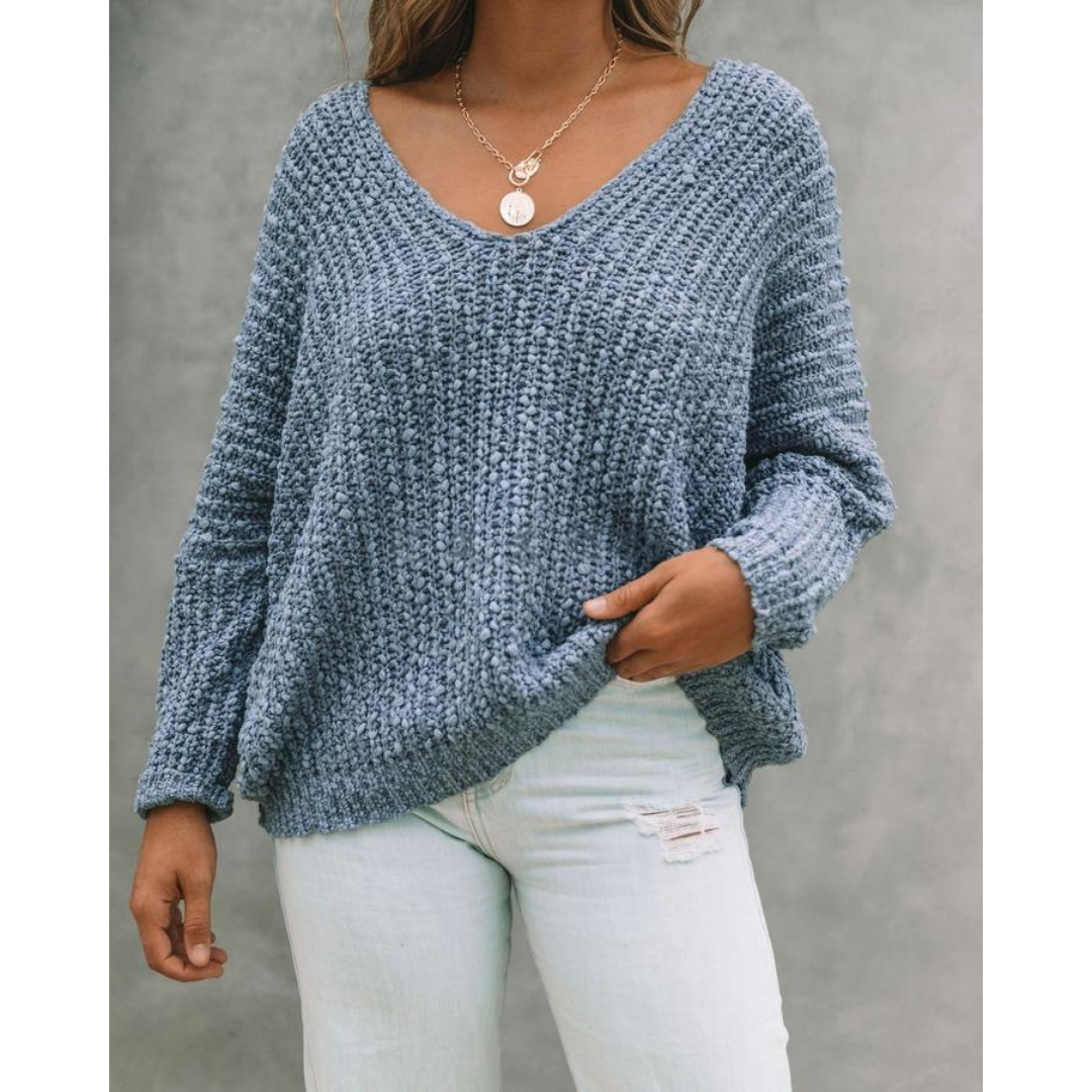 Solène | Drop Shoulder Knit Sweater