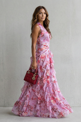 Cali | Cascading Rose Maxi Dress