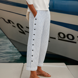 Ginger | Striped Button Trousers