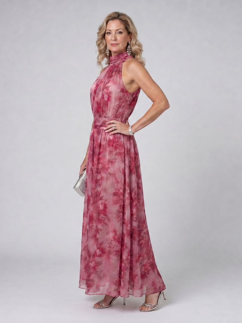 Kelsey | Soft Halter Neck Midi Dress