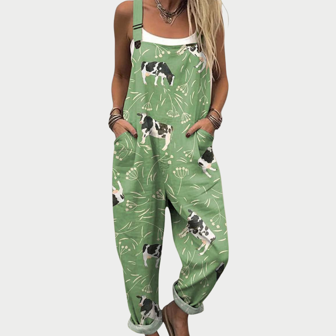 Chaya | Printed Wide-Leg Overalls