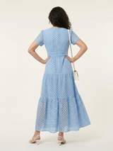 Liesl | V-Neck Tiered Midi Dress