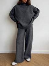 Céleste | Turtleneck & Wide-Leg Knit Set