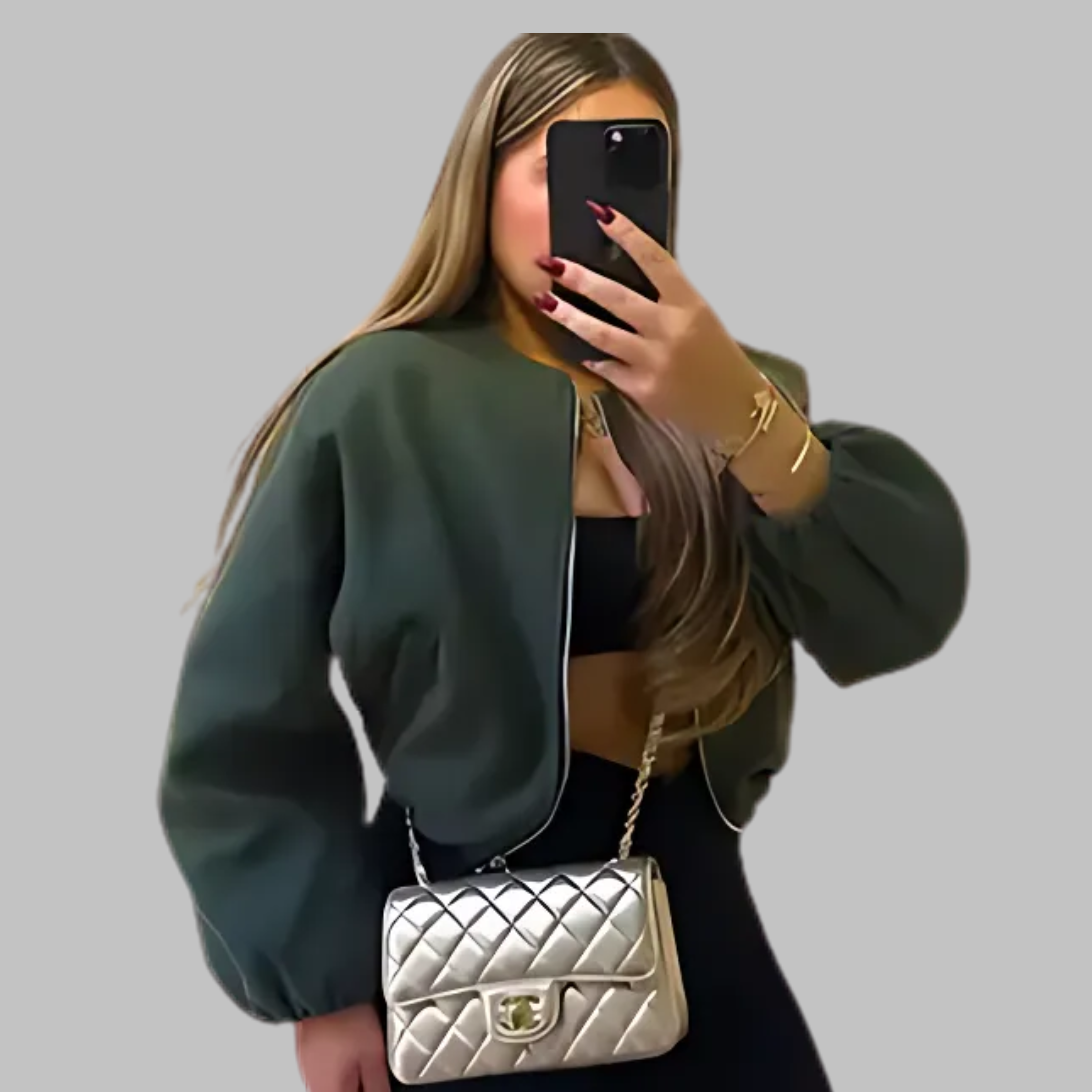Vivienne | Cropped Zip Jacket Long Sleeve