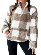 Camille | Plaid Half-Zip Cozy Pullover